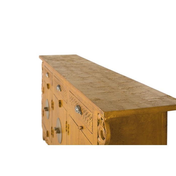 GINER Y COLOMER - Buffet avec 6 portes et 3 tiroirs en bois de manguier - 180 x 40 x 84 cm - Couleur ocre 3 GINER Y COLOMER - Buffet avec 6 portes et 3 tiroirs en bois de manguier - 180 x 40 x 84 cm - Couleur ocre 3