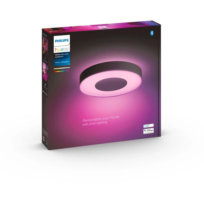 Philips Hue White & Color Ambiance Infuse Deckenleuchte L Schwarz 4500lm 2 Philips Hue White & Color Ambiance Infuse Deckenleuchte L Schwarz 4500lm 2