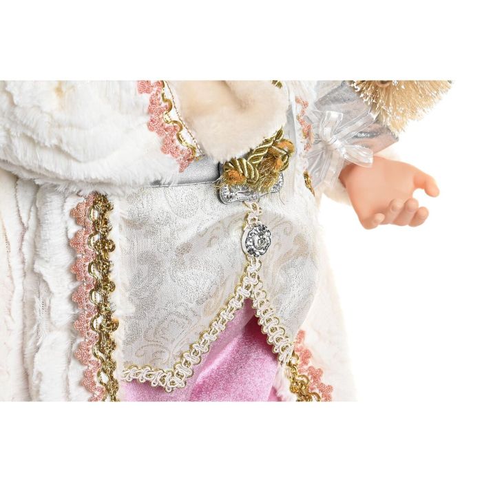 Figurine Décorative DKD Home Decor Père Noël Noël Gris Rose PVC Bois 32 x 20 x 60 cm 2