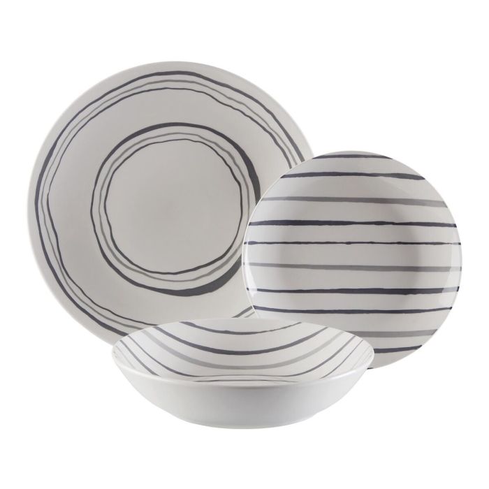 Assiettes Versa Gris Porcelaine