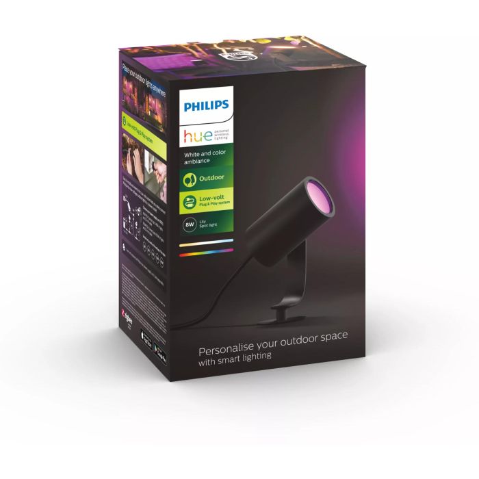 Philips Hue White & Color Ambiance Lily Spot 1 flg. Verlängerung Schwarz 700lm 7