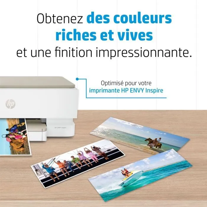HP - Papier photo satiné avancé - 250 g/m², 4 x 12 pouces (101 x 305 mm) - 10 feuilles 2