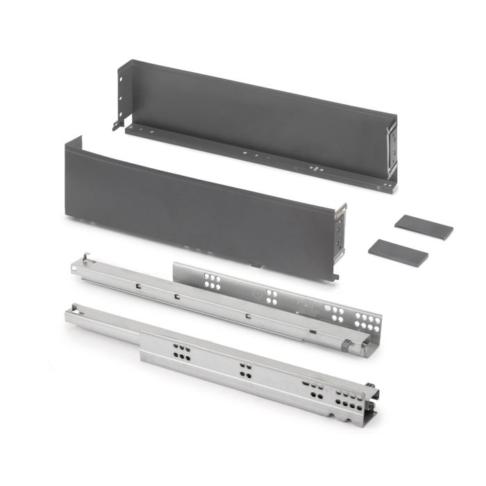 Emuca Tiroir extérieur Simplex 25kg hauteur 122mm, profondeur 440mm, acier, Gris antracite 0 Emuca Tiroir extérieur Simplex 25kg hauteur 122mm, profondeur 440mm, acier, Gris antracite 0