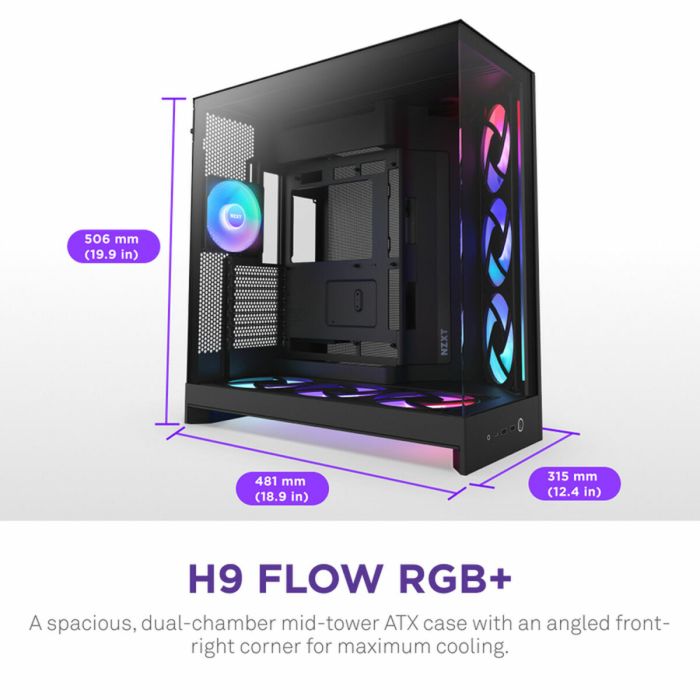 Boîtier ATX semi-tour NZXT CM-H92FB-P1 Noir