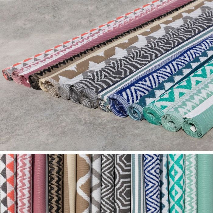 Tapis d’extérieur Naxos Rose Blanc polypropylène 1