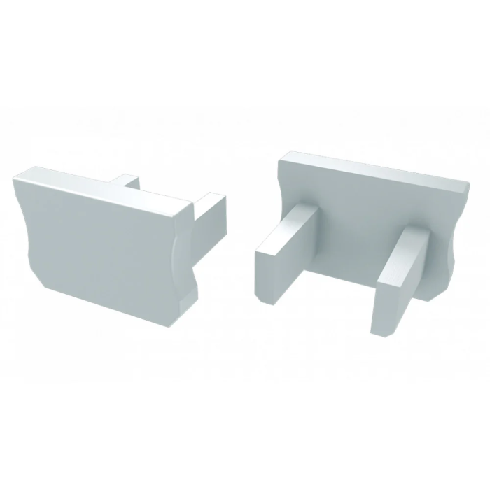 Bouchon de Finition Profil Type X - Aluminium Argent 0 Bouchon de Finition Profil Type X - Aluminium Argent 0