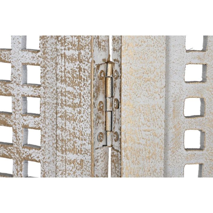 Paravent DKD Home Decor Blanc Bois de manguier Bois MDF 150 x 2 x 180 cm 4