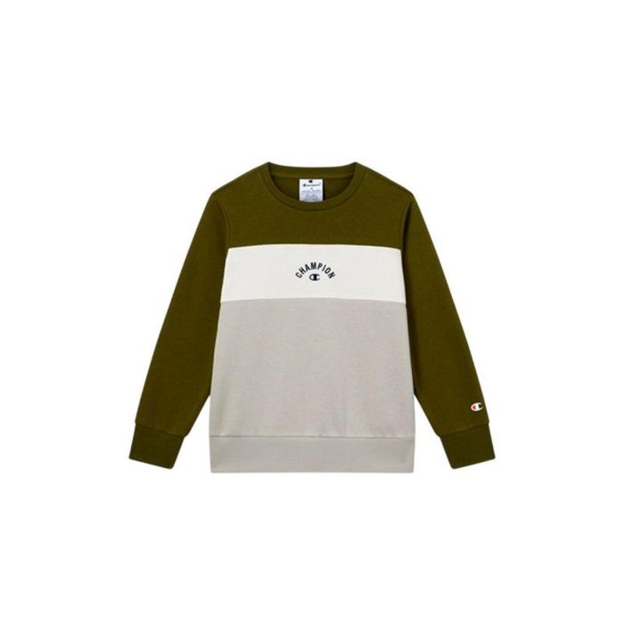 Sweat sans capuche enfant Champion Icons Plus Vert Olive S 0 Sweat sans capuche enfant Champion Icons Plus Vert Olive S 0
