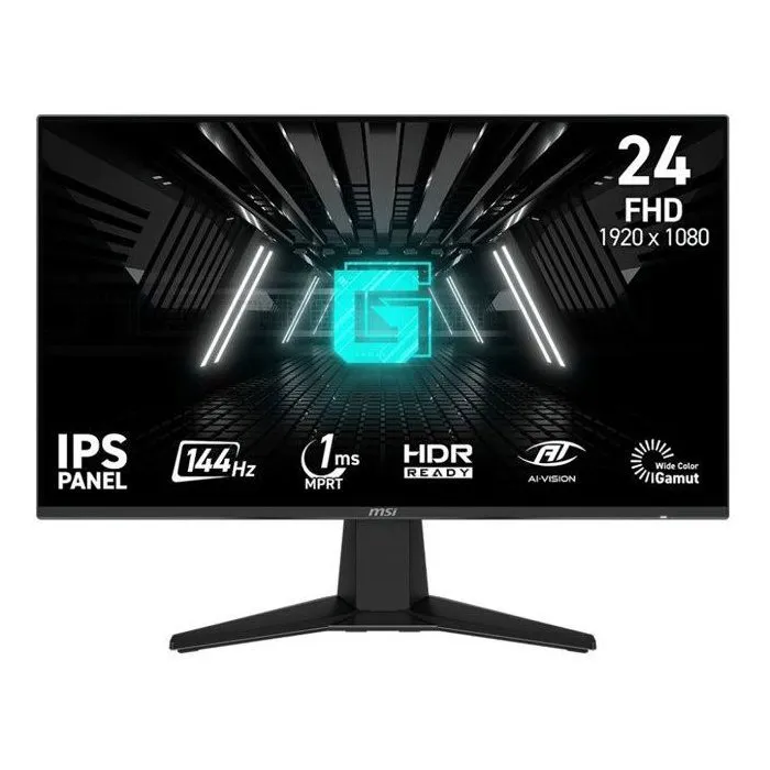 MSI Moniteur PC Gamer 23.8 pouces (60.45 cm) FHD IPS 144Hz 1ms G-Sync Compatible HDR Ready - G242L E14 MSI Moniteur PC Gamer 23.8 pouces (60.45 cm) FHD IPS 144Hz 1ms G-Sync Compatible HDR Ready - G242L E14