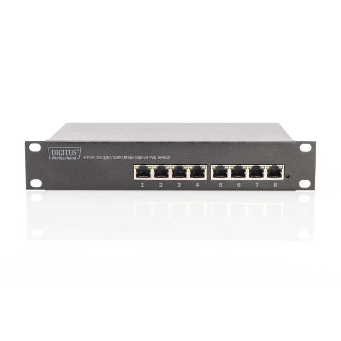DIGITUS Switch 8-Port Gigabit 80W PoE Unmanaged schwarz 3