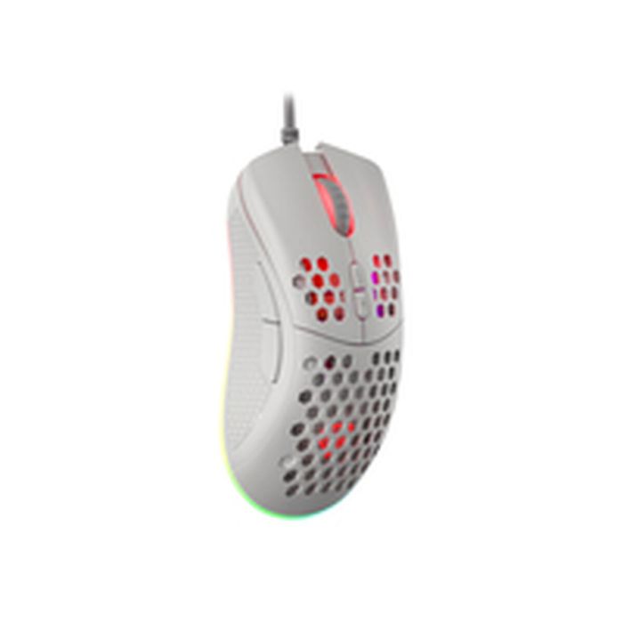 Souris avec Câble et Capteur Optique Genesis Krypton 555 Blanc 8000 dpi (1 Unité) 1 Souris avec Câble et Capteur Optique Genesis Krypton 555 Blanc 8000 dpi (1 Unité) 1