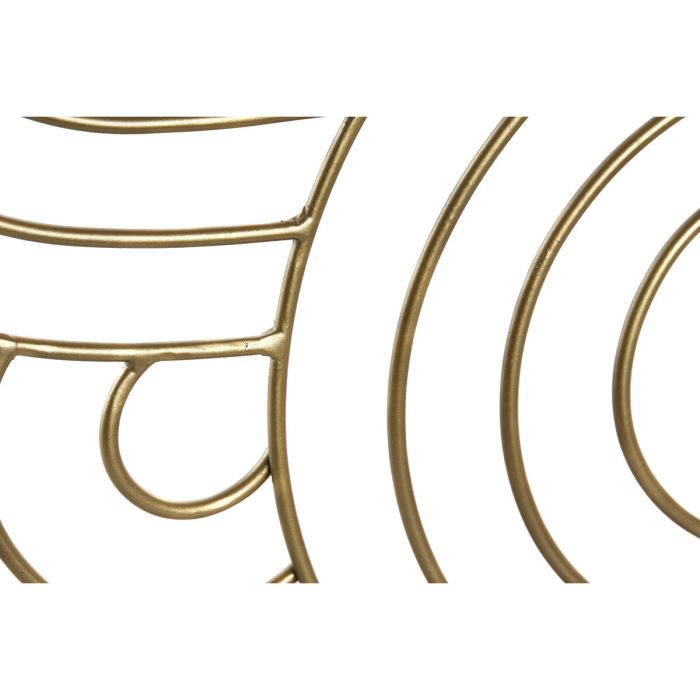 Décoration murale DKD Home Decor Doré Argenté Abstrait Oriental 61 x 1 x 61 cm (2 Unités) 1