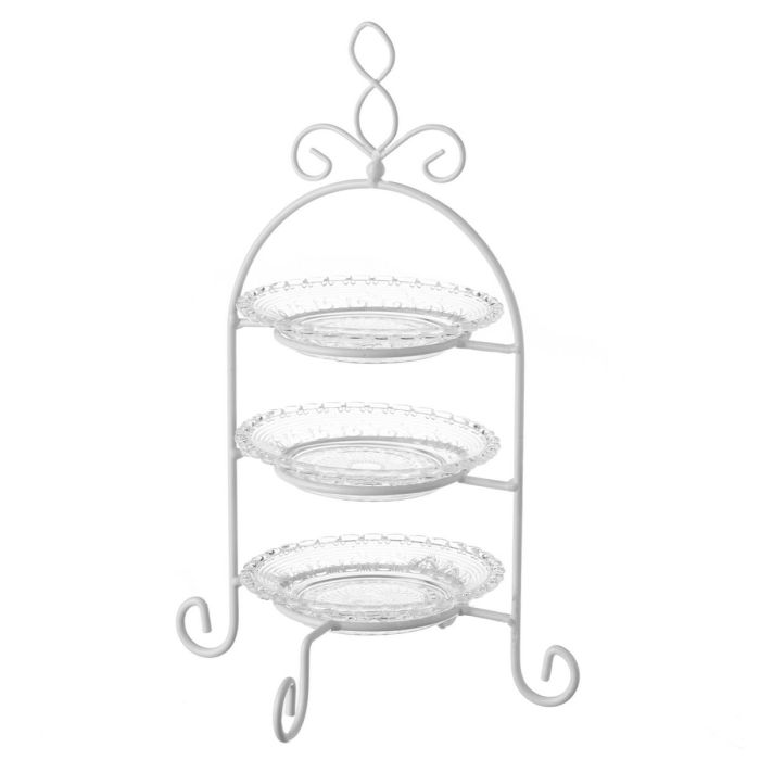 Coupe à fruits Blanc Transparent Verre 21 x 21 x 32 cm 0 Coupe à fruits Blanc Transparent Verre 21 x 21 x 32 cm 0