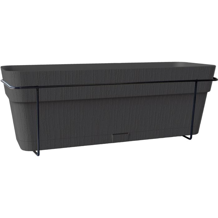 Stefanplast Balconnière ETHICA 9 L 50x18x17 cm - Gris Graphite - Bac à fleurs pour extérieur moderne Stefanplast Balconnière ETHICA 9 L 50x18x17 cm - Gris Graphite - Bac à fleurs pour extérieur moderne