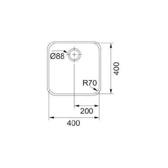 Évier simple Mepamsa SQUARE 40.40 1