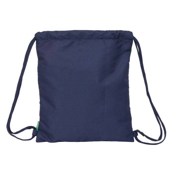 Sac à dos serré par des ficelles Benetton Flag Blue marine 35 x 40 x 1 cm 2 Sac à dos serré par des ficelles Benetton Flag Blue marine 35 x 40 x 1 cm 2