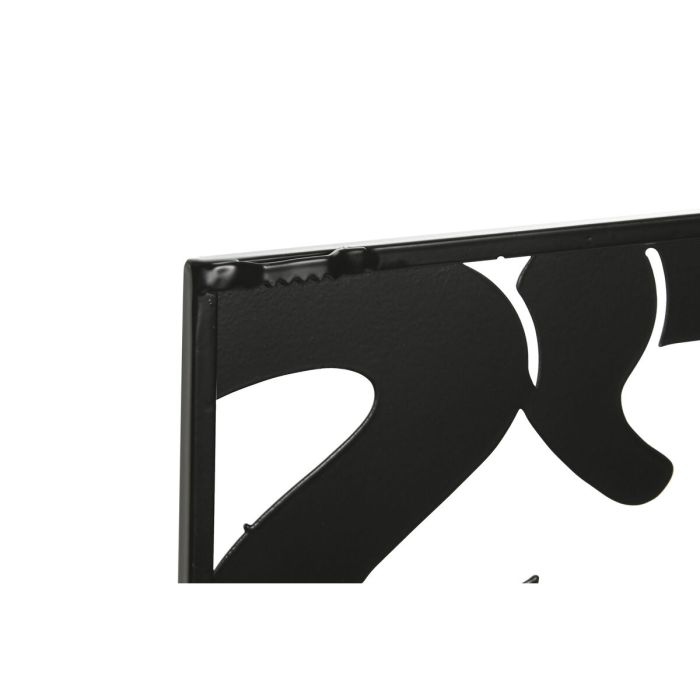 Décoration murale Home ESPRIT Noir Vintage Tasse 44,5 x 1 x 44,5 cm (2 Unités) 1