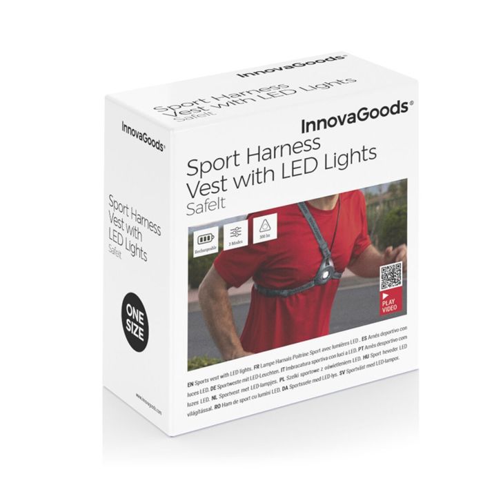 Harnais de Sport avec Lumières LED Safelt InnovaGoods 1