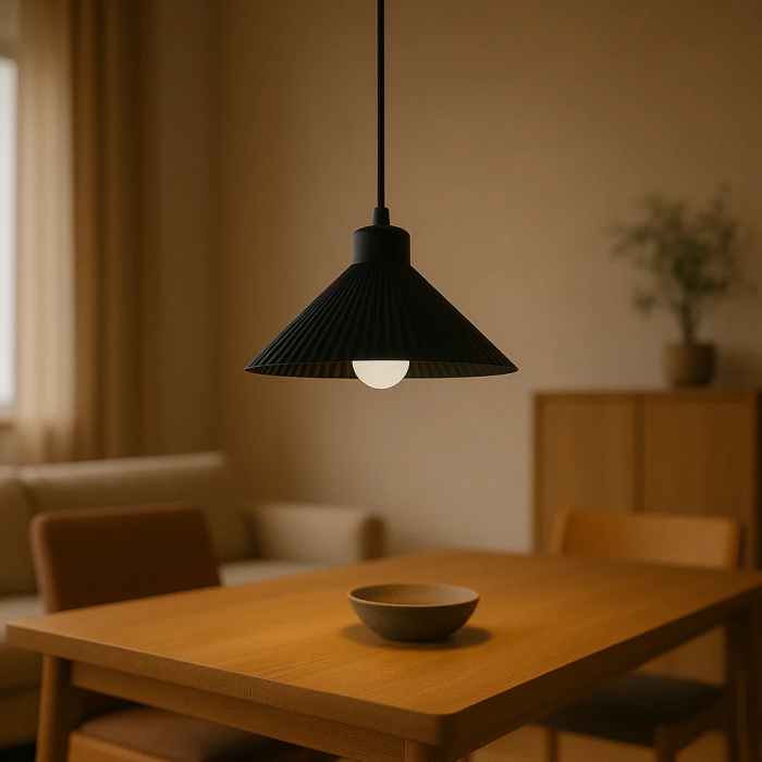 Lampe Suspendue Colt Noir/Noir/Noir Compatible LED E27 Design Moderne et Ajustable 0 Lampe Suspendue Colt Noir/Noir/Noir Compatible LED E27 Design Moderne et Ajustable 0