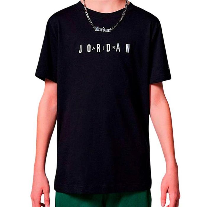 T shirt à manches courtes Enfant Jordan Mj Wordmark Emb Crew Noir L
