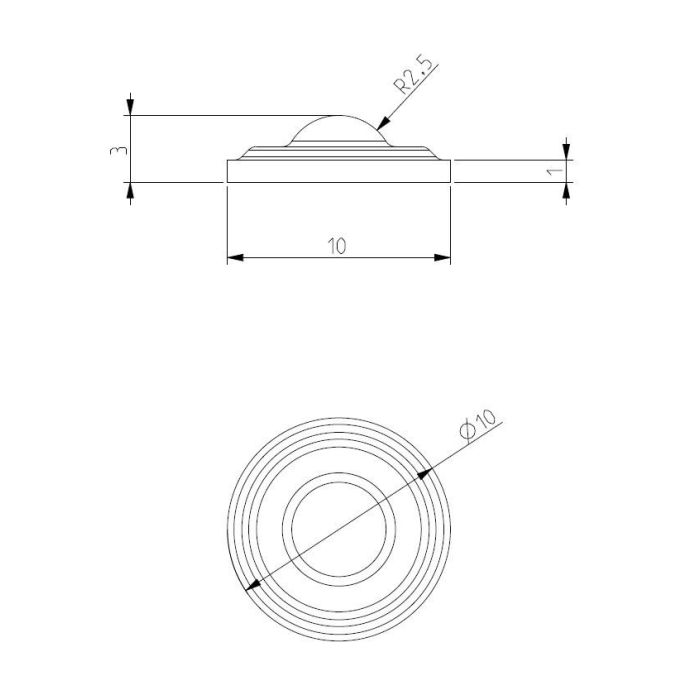 Lágrima Adhesivo Goma Eva+ 10X3 Herrajes Alk (Set de 100) 1