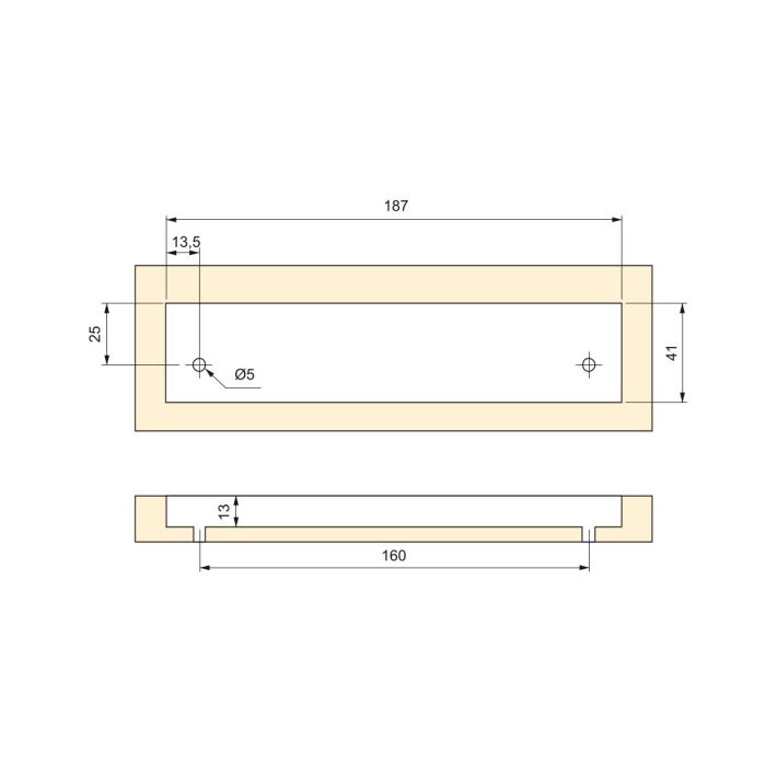 Emuca Lot de 20 poignées pour meubles Alfafar, L190mm, entraxe 160mm, Aluminium, Anodisé mat 4