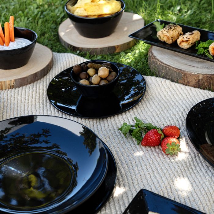 Assiette plate Quid Select Basic Noir Mélamine Ø 25 cm (24 Unités) 2 Assiette plate Quid Select Basic Noir Mélamine Ø 25 cm (24 Unités) 2