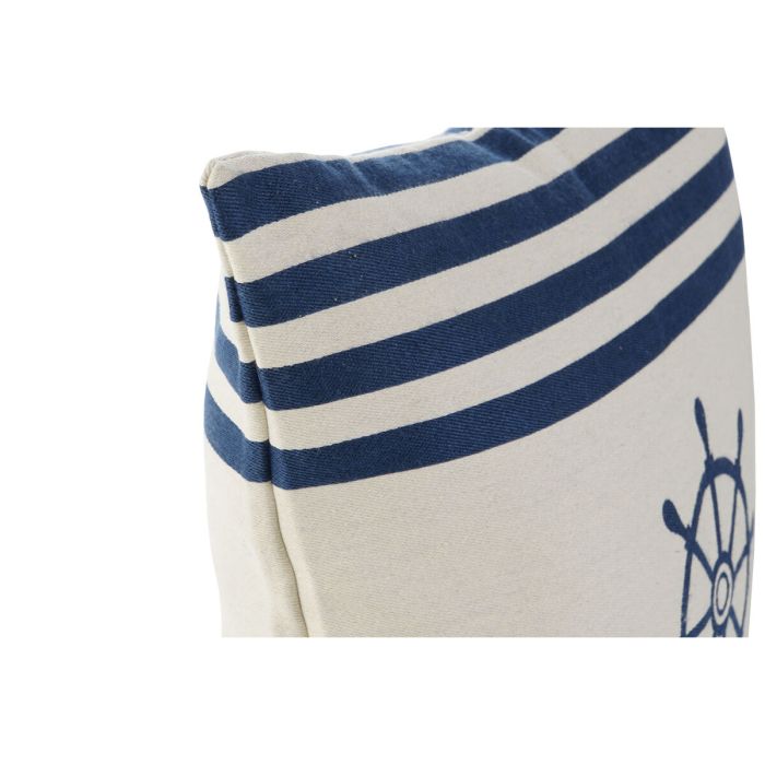 Coussin Home ESPRIT Blanc Blue marine 45 x 10 x 45 cm (2 Unités) 2