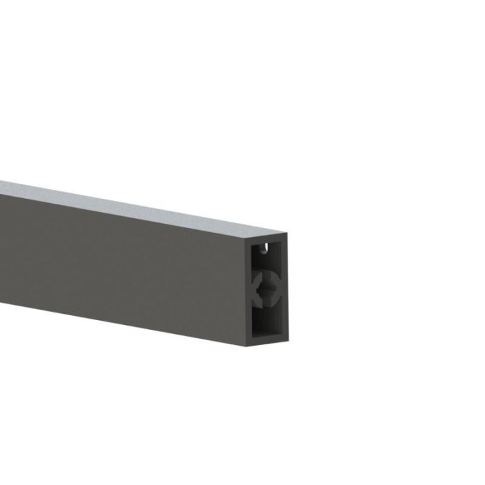 Perfil Tirador Qube Blanco 20X10 1,10M  Para Cajon Interior Acabado Antracita Herrajes Alk 1