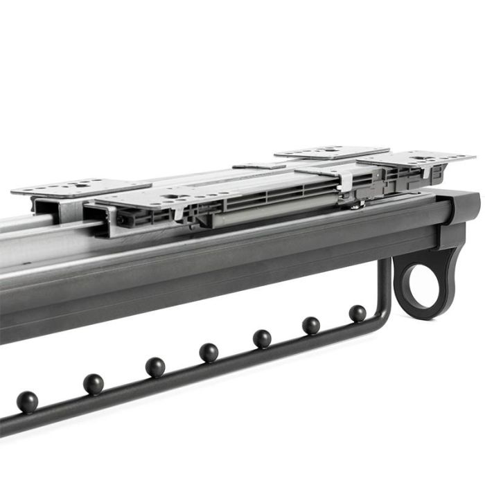 Perchero Frontal Extraíble Serie Óptima Acabado Grafito Herrajes Alk 2