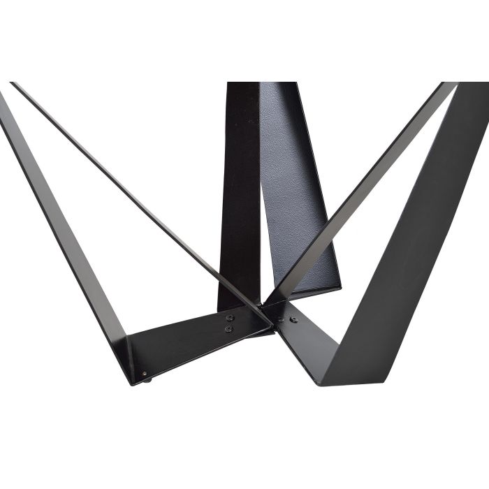 GINER Y COLOMER Table de salle à manger ronde en acacia massif naturel avec pieds en métal noir - Diamètre 120 cm, Hauteur 78 cm 2 GINER Y COLOMER Table de salle à manger ronde en acacia massif naturel avec pieds en métal noir - Diamètre 120 cm, Hauteur 78 cm 2