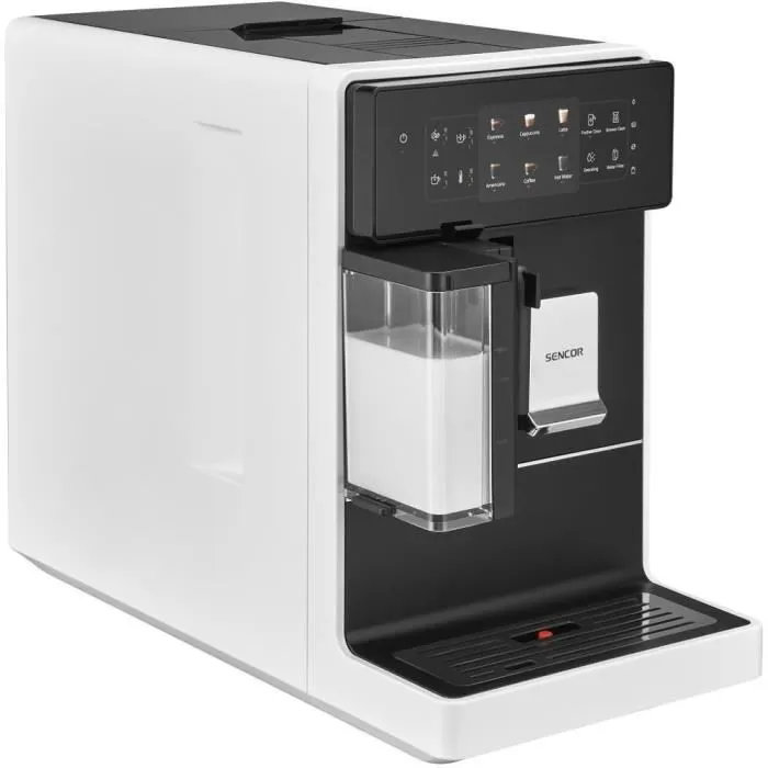 Sencor SES 9301WH Machine à expresso avec broyeur, système EasyLatte pour cappuccinos, pression 19 bars, réservoir 1,3 L, panneau LED Sencor SES 9301WH Machine à expresso avec broyeur, système EasyLatte pour cappuccinos, pression 19 bars, réservoir 1,3 L, panneau LED