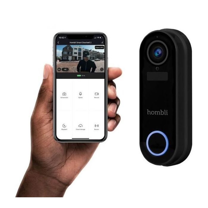 Hombli smarte Türklingel 2 (schwarz) + Gong 4