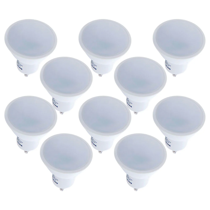 SKY Lot de 10 Ampoules LED GU10 7W 486Lm 2700K, Durée de vie 40 000H SKY-GU10-7W-WW-PK10-AP 2 SKY Lot de 10 Ampoules LED GU10 7W 486Lm 2700K, Durée de vie 40 000H SKY-GU10-7W-WW-PK10-AP 2