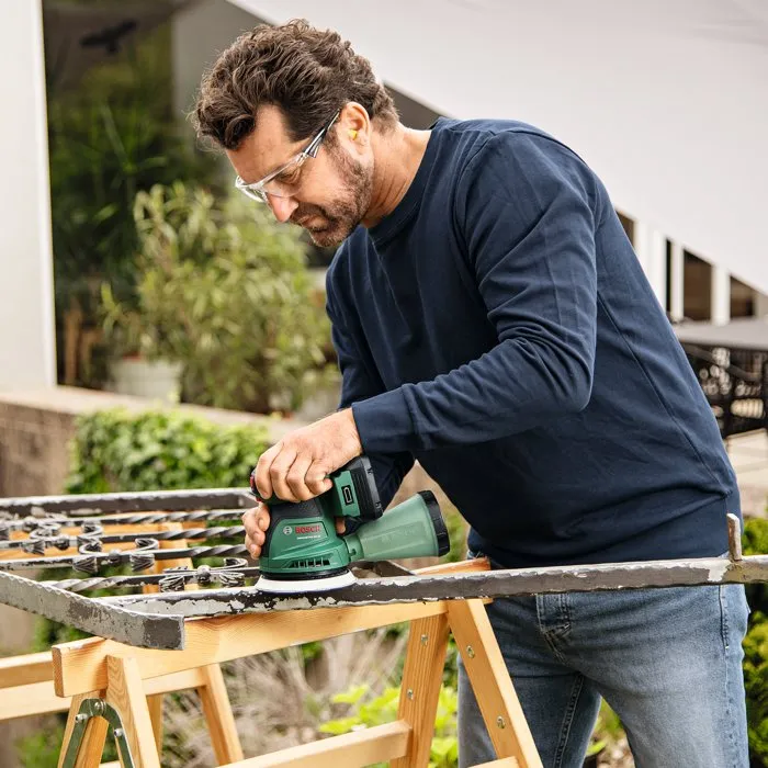 Bosch Ponceuse excentrique sans fil UniversalOrbit 18V-20, 125 mm, 1 batterie 2.0 Ah + chargeur, Systeme POWER FOR ALL 18V