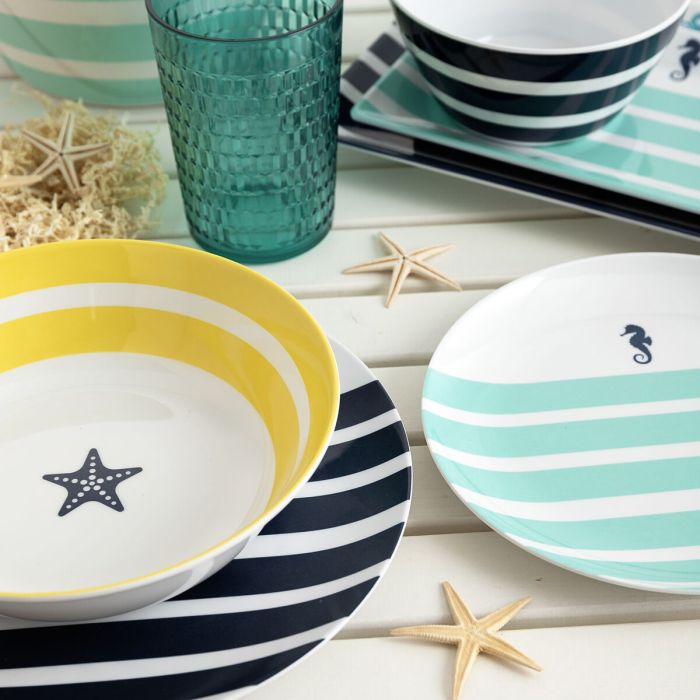 Assiette à dessert Quid Atlantic Multicouleur Bioplastique 20 cm (12 Unités) 2