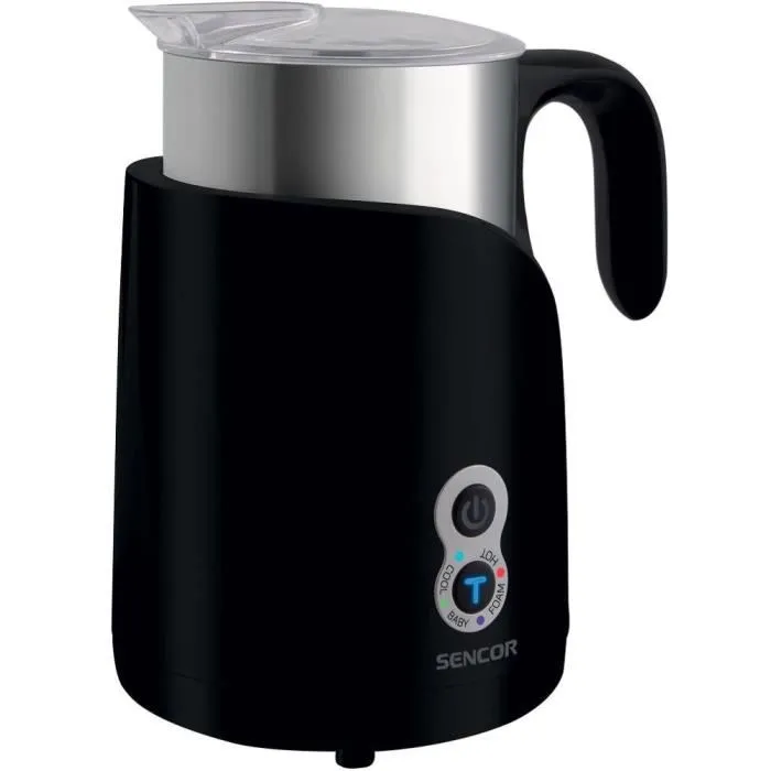 Sencor SMF 4000BK Mousseur à Lait 4 Modes Automatiques pour Cappuccino et Latte - Corps Inox, Technologie Induction Sencor SMF 4000BK Mousseur à Lait 4 Modes Automatiques pour Cappuccino et Latte - Corps Inox, Technologie Induction
