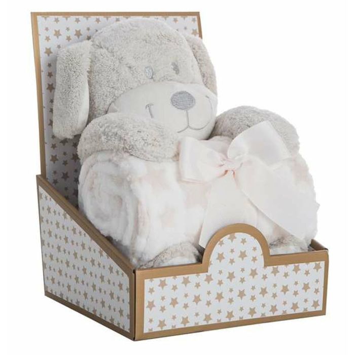 Coffret Bébé Coralina Jouet Peluche Couverture Chien 100 x 75 cm 2