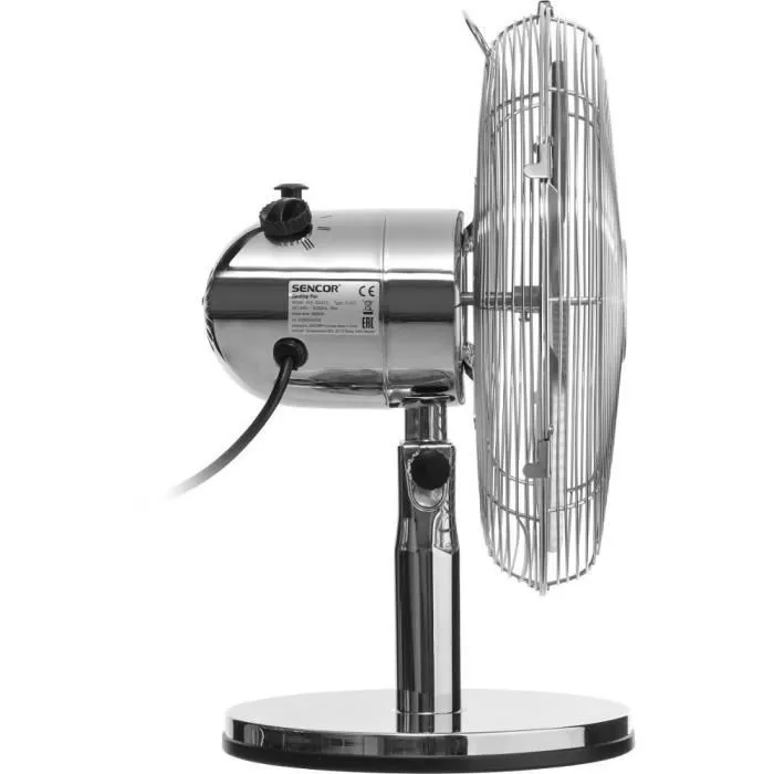 Sencor SFE 3040SL - Ventilateur de bureau 30 cm, 3 vitesses, oscillation 90°, inclinaison réglable, 35 W, argenté Sencor SFE 3040SL - Ventilateur de bureau 30 cm, 3 vitesses, oscillation 90°, inclinaison réglable, 35 W, argenté