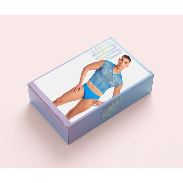 Ensemble de Lingerie Rainbow Party Bleu L/XL 1 Ensemble de Lingerie Rainbow Party Bleu L/XL 1