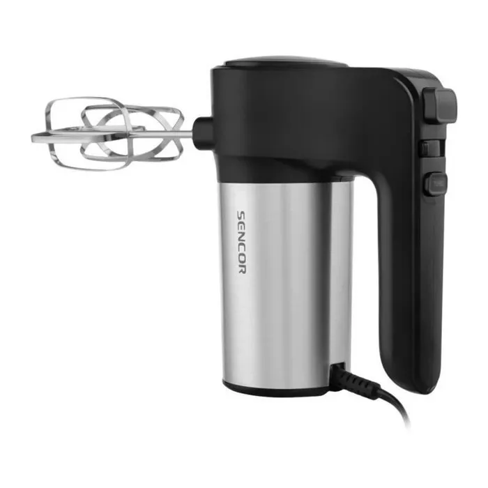 Sencor SHM 5207 Batteur électrique avec 2 Fouets et 2 Crochets à Pâte, 400 W, Vitesses Variables et Turbo