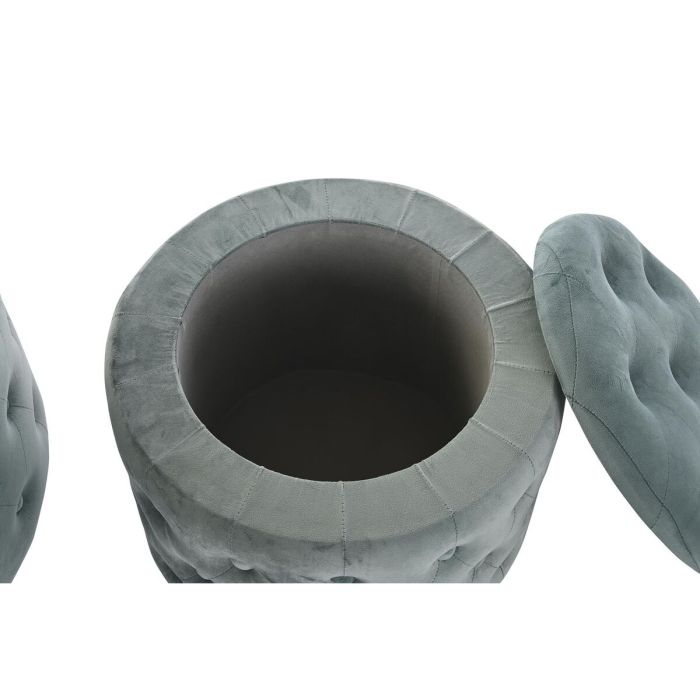 Repose-pied DKD Home Decor Vert Bois MDF Velours 70 x 70 x 42 cm 1 Repose-pied DKD Home Decor Vert Bois MDF Velours 70 x 70 x 42 cm 1