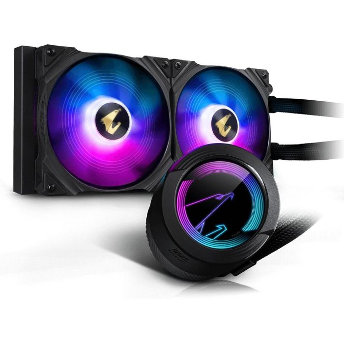 K Cooler GIGABYTE AORUS WATERFORCE 280LIQUID CPU COOLER with ARGB display 0 K Cooler GIGABYTE AORUS WATERFORCE 280LIQUID CPU COOLER with ARGB display 0