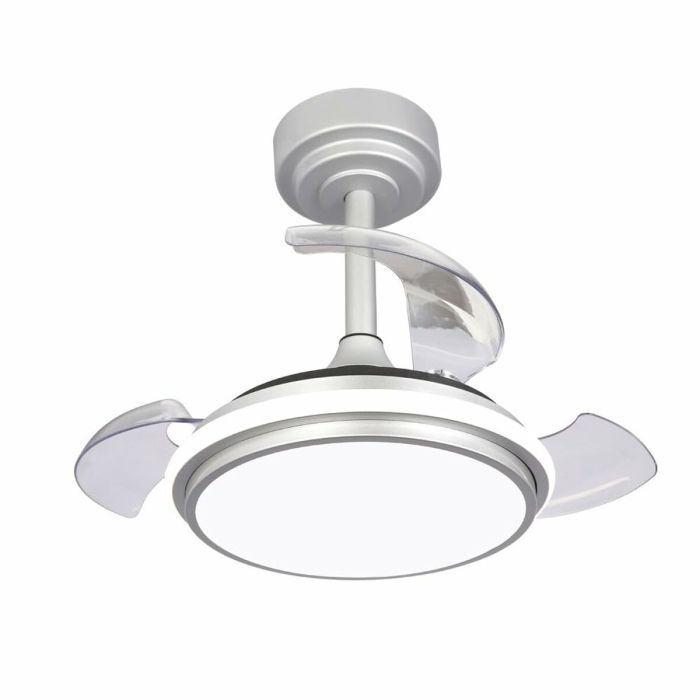 Ventilateur de Plafond avec Lumière CristalRecord Argenté 35 W (3000 K) (4000 K) 5