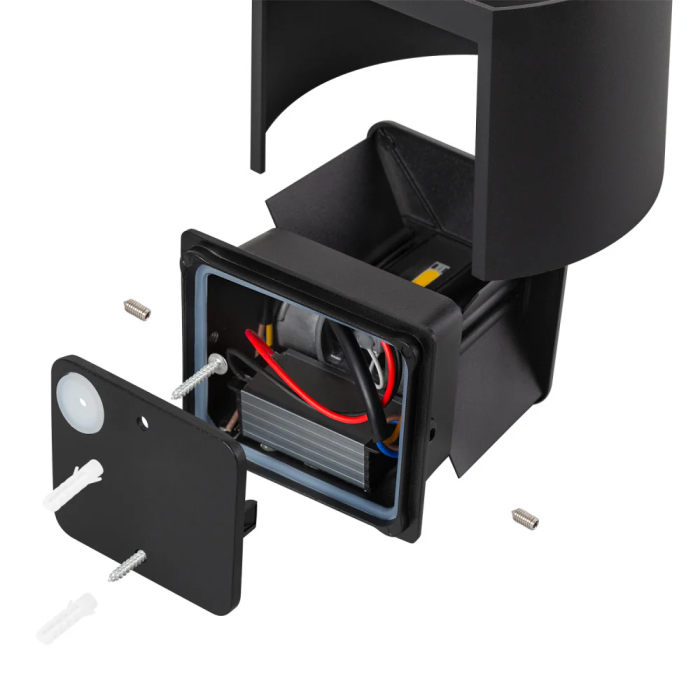 Aplique LED Exterior 2x5W 100Lm/W IP65 Negro 2700K [HO-APL07-IP65-B-WW] 3