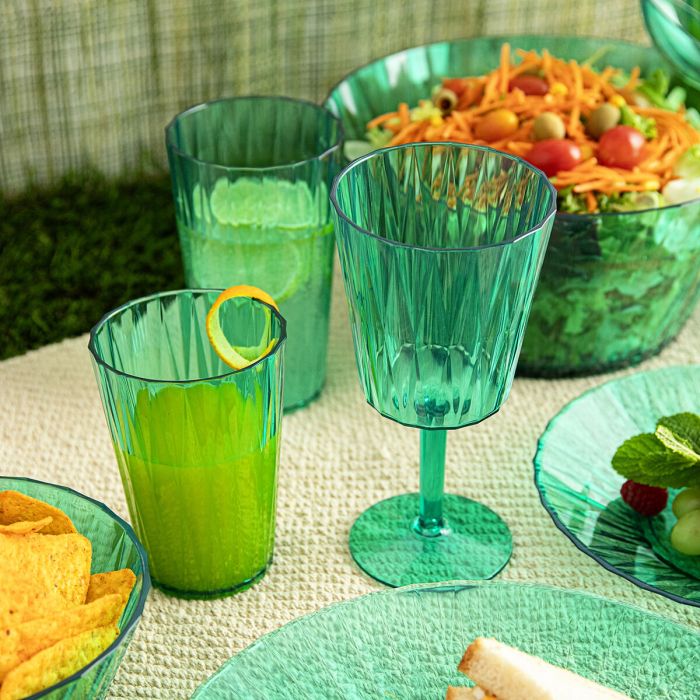 Verre d'eau Quid Iris Vert Plastique 600 ml (12 Unités) 3