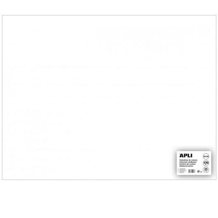 Papiers carton Apli Blanc 50 x 65 cm 25 Pièces (12 Unités) 1