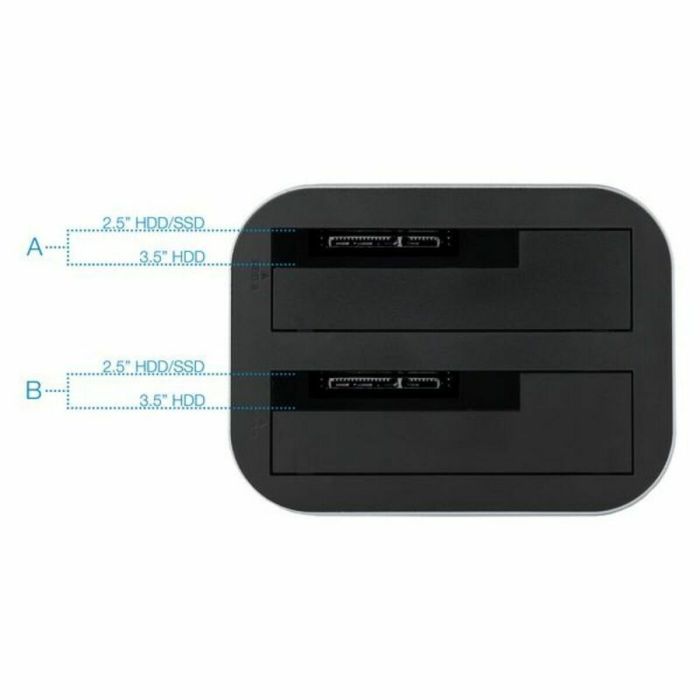 Dock Station Dual TooQ TQDS-805G 2.5"-3.5" HDD/SSD SATA USB 3.0 8