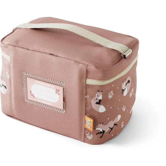 Monbento Sac repas isotherme enfant Frosty 5L motif Fox - Lunch box, transport et personnalisation prénom, poche intérieure zippée