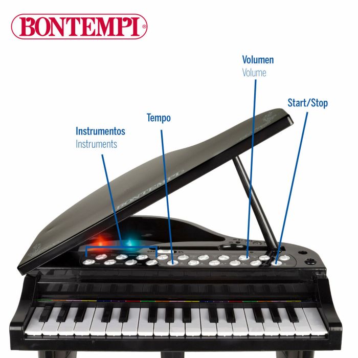 Piano Éducatif Apprentissage Bontempi 40 x 62 x 33 cm (2 Unités) 2 Piano Éducatif Apprentissage Bontempi 40 x 62 x 33 cm (2 Unités) 2